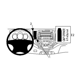 Brodit ProClip montážna konzola pre Toyota Hilux 12-16, na stred vľavo