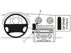 Brodit ProClip montážna konzola pre Audi A3 05-07/A3 03-06/S3 05-07/S3 03-06, na stred