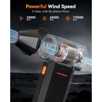 Wolfbox MegaFlow 50 – Bezdrôtový elektrický fúkač