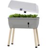 Samozavlažovací kvetináč Gusta Garden SAMMY SALAD s vekom svetlosivý
