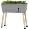Samozavlažovací kvetináč Gusta Garden SAMMY SALAD bez veka, svetlosivý