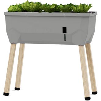 Samozavlažovací kvetináč Gusta Garden SAMMY SALAD bez veka, svetlosivý