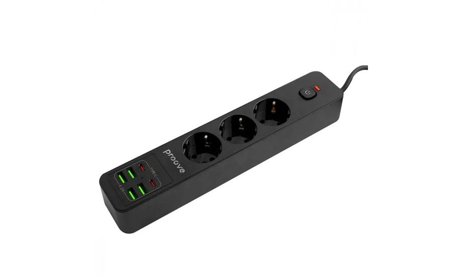Predlžovací kábel do zásuvky Proove P-03 (3AC + 4 USB + 2 Type-C) 2 m