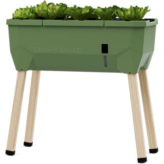 Samozavlažovací kvetináč Gusta Garden SAMMY SALAD bez veka, tmavozelený