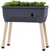 Samozavlažovací kvetináč Gusta Garden SAMMY SALAD bez veka, antracitový