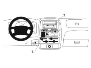 Brodit ProClip montážna konzola pre Nissan King Cab 00-06/Navara 00-05, na stred vľavo dole