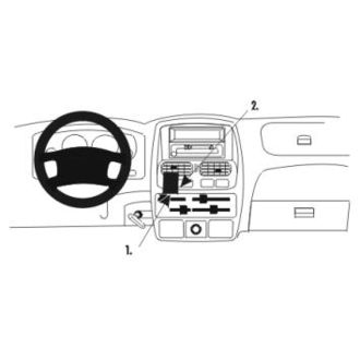 Brodit ProClip montážna konzola pre Nissan King Cab 00-06/Navara 00-05, na stred vľavo dole