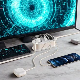 Predlžovací kábel Proove Supercoil 20W (2AC + 1 Type-C + 2 USB) 1,5 m