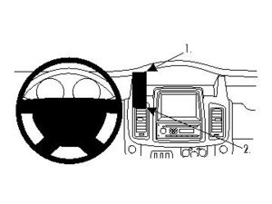 Brodit ProClip pre Renault Trafic/Opel Vivaro/Nissan Primastar 11-14, na stred