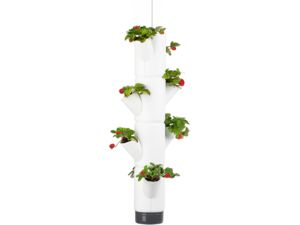 Gusta Garden SISSI STRAWBERRY závesný samozavlažovací kvetináč 4 poschodia, biely