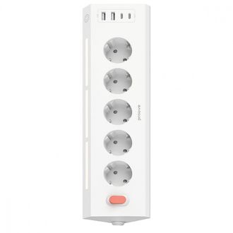 Predlžovací kábel Proove Prism (5AC + 2 Type-C + 2 USB) 1,6 m
