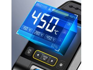 Profesionálna spájkovacia stanica FNIRSI DWS-200 s farebným displejom, 100-450 °C, 200 W