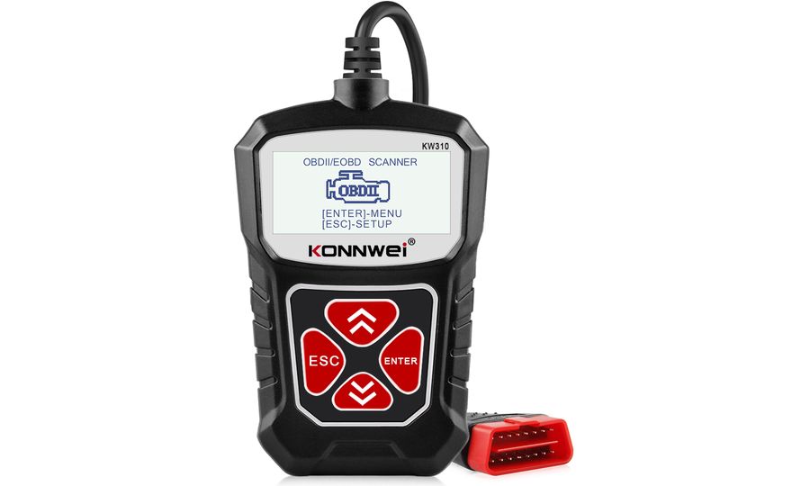 Konnwei KW310 OBDII autodiagnostika motora, čierna