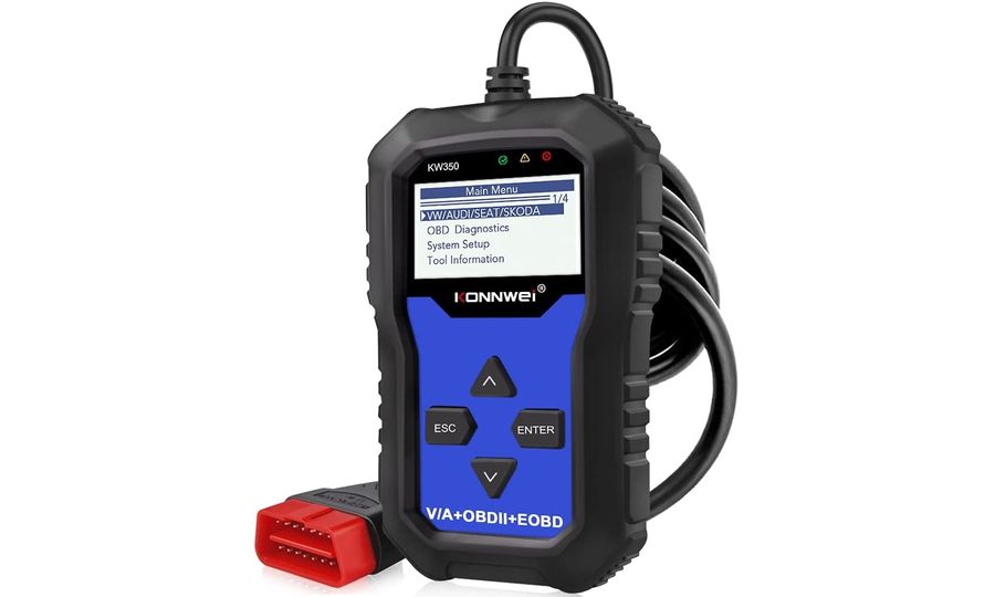 Konnwei KW350 OBDII diagnostika pre VW, Škoda, Seat, Audi, podpora VAG, OBDII