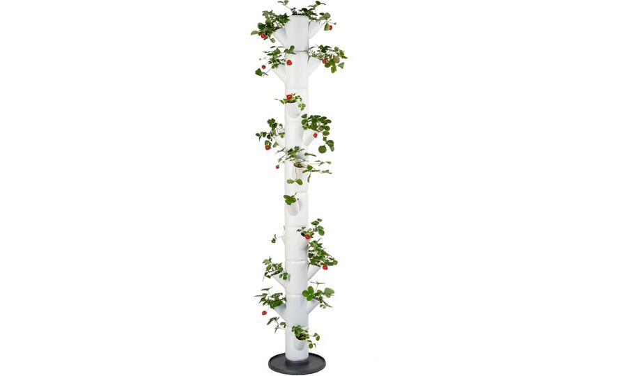 Gusta Garden SISSI STRAWBERRY Samozavlažovací kvetináč Infinity 10 poschodí, biely