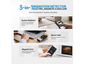 Detektor žiarenia a elektromagnetického poľa 3v1 FNIRSI GC-03