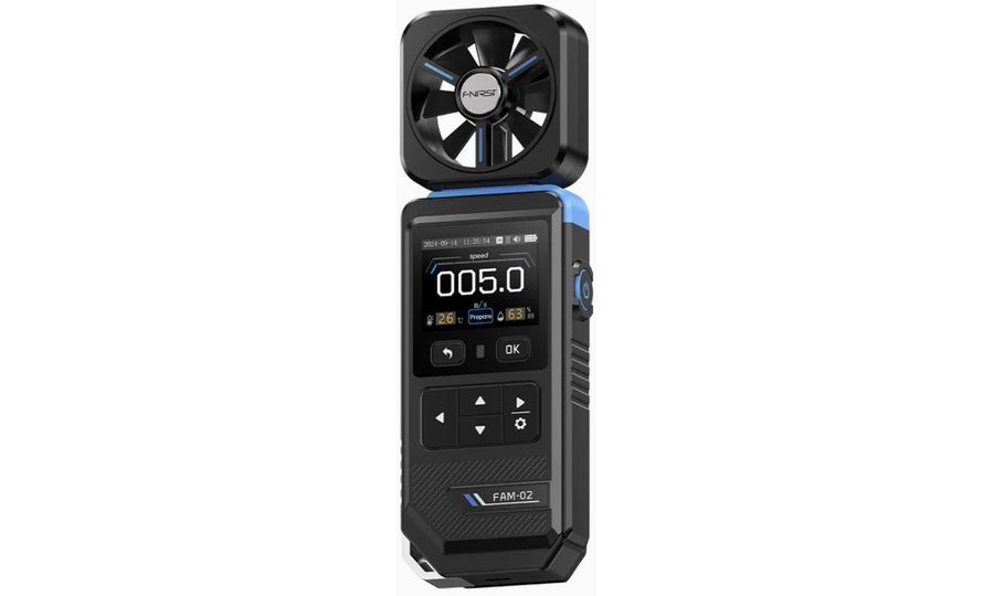 Anemometer FNIRSI FAM-02 s digitálnym farebným displejom 3v1