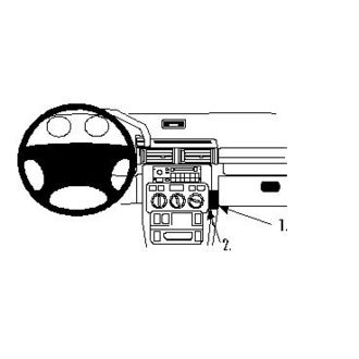 Brodit ProClip montážna konzola pre Land Rover Freelander 98-03, na stred vpravo