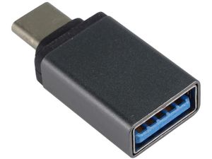 PremiumCord Adaptér USB-C/male - USB3.0 A/female, metalická sivá, OTG