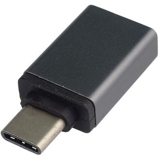 PremiumCord Adaptér USB-C/male - USB3.0 A/female, metalická sivá, OTG