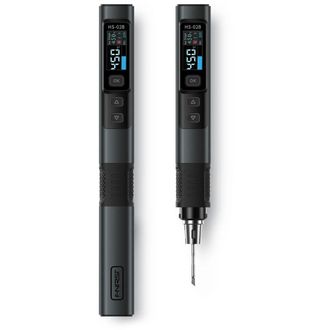 FNIRSI HS-02B programovateľný mikropájkovač s úložným boxom a stojanom, 3 hroty