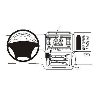 Brodit ProClip montážna konzola pre Mercedes Benz V-Class/Vito 04-06/Viano 04-06, na stred vľavo