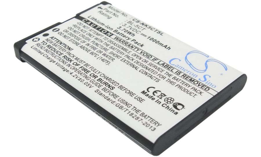 Batérie (ekv. BL-5CT) pre Nokia C6, C5, C3, 6700, 6303i, 5630, Li-ion 3,7V 1000mAh
