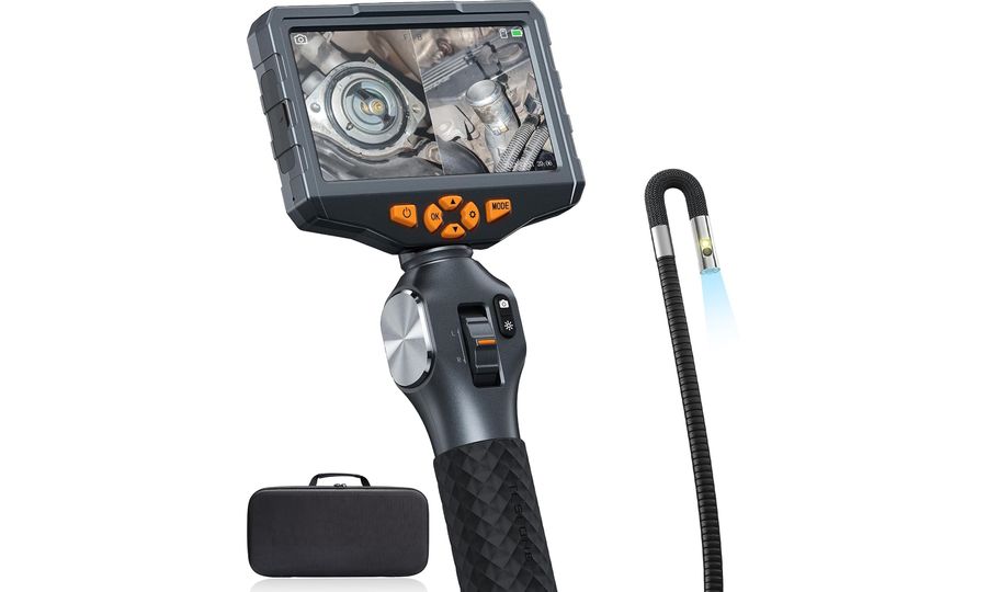 Endoskop Teslong TD500 Pro s 5" displejom IPS, 6,5 mm sondou, duálnou kamerou, 1,55 m káblom