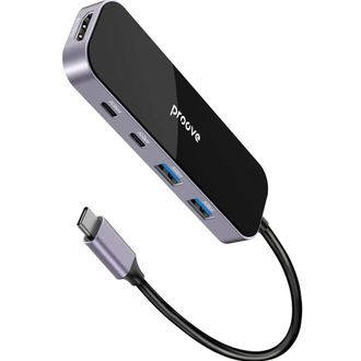 Proove Shadow USB-C-HUB 6v1 (2*USB3.1 + 2*Type-C + PD100W + HDMI)