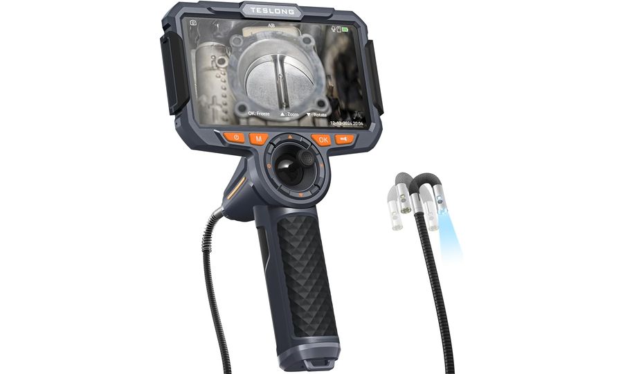Endoskop Teslong TF600 so 6" IPS displejom, duálnou 6,5 mm sondou, 1,55 m káblom, joystickom
