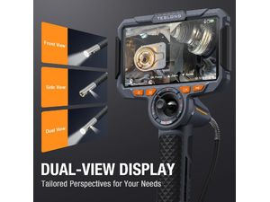 Endoskop Teslong TF600 so 6" IPS displejom, duálnou 6,5 mm sondou, 1,55 m káblom, joystickom