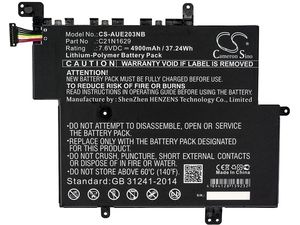 Batéria pre Asus Vivobook E12, E203, R207, X207, 4900 mAh, Li-Pol