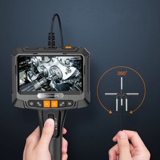 Inskam Endoskop S10 s funkciou otáčania, 5" displej, 3,9 mm sonda, 1080p, 2 m kábel