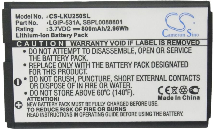 Batérie pre LG T500 (ekv.LGIP-531A) 800mAh Li-ion