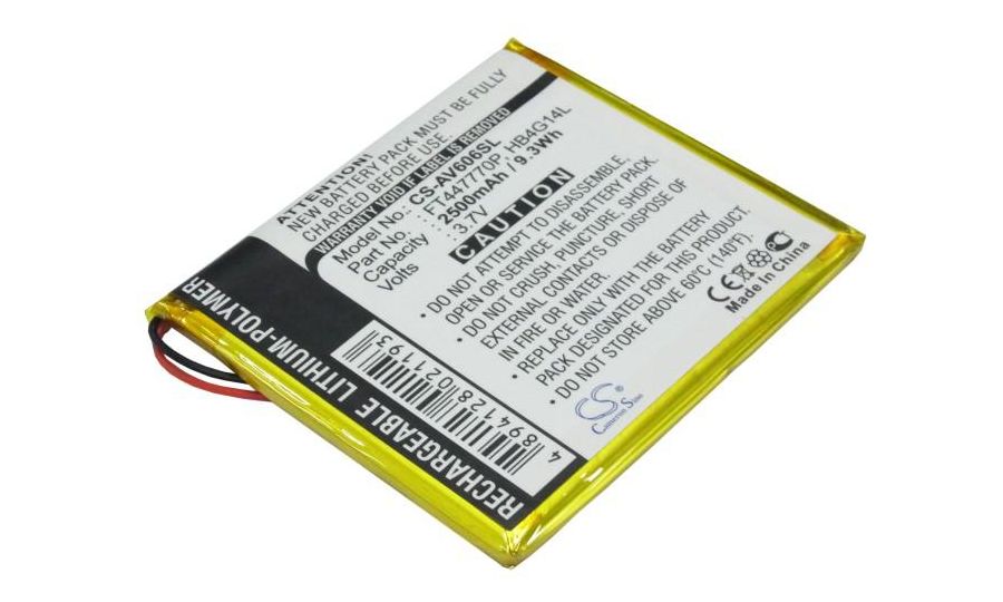 Batéria pre Archos AV605 Wifi 605 GPS 4GB a ďalšie, 2500 mAh, Li-Pol