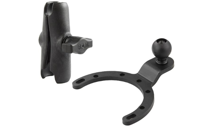 RAM Mounts montáž pre držiak viečka nádrže motocykla BMW a Kawasaki s 1" čapom, vysokopevnostný plast, RAP-B-411-XU