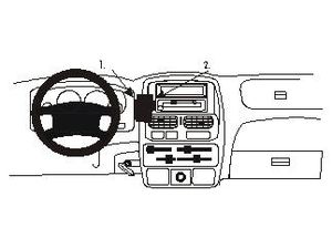 Brodit ProClip montážna konzola pre Nissan King Cab 00-06/Navara 00-05, na stred