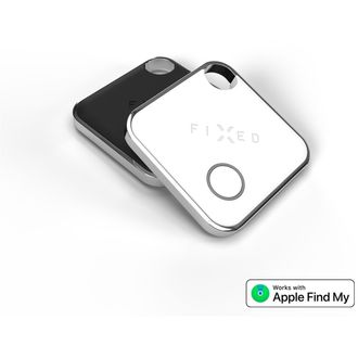 Inteligentný sledovací štítok FIXED s podporou funkcie Find My, 2 ks, čierna + biela