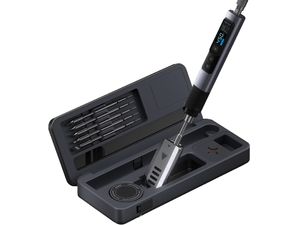 FNIRSI HS-02A programovateľný mikropájkovač s úložným boxom a stojanom, 6 hrotov, 100 W