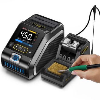 FNIRSI DWS-200 Profesionálna digitálna spájkovacia stanica s displejom, 9 hrotov, 100-450°C, 200 W