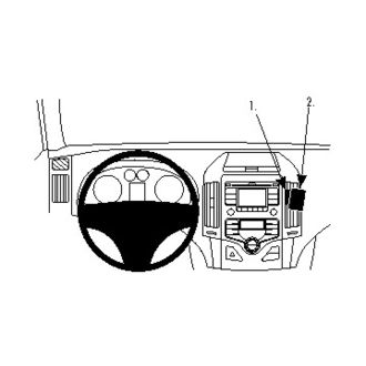Brodit ProClip montážna konzola pre Hyundai i30 08-12, na stred vpravo