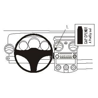 Brodit ProClip montážna konzola pre Mitsubishi Colt 05-08, na stred vpravo
