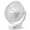 Nabíjací ventilátor Opolar s klipom, 10000 mAh, biely