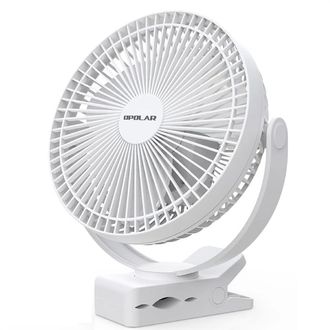 Nabíjací ventilátor Opolar s klipom, 10000 mAh, biely