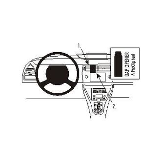 Brodit ProClip montážna konzola pre Citroen C4 05-10, LEN pre modely na navigáciou, na stred