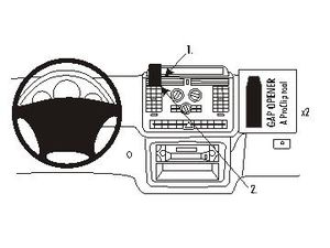 Brodit ProClip pre Mercedes Benz V-Class/Viano/Vito 04-14 (len s hornou priehradkou), na stred