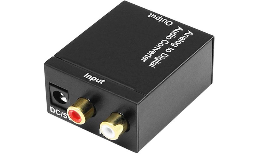 Audio prevodník z analógového signálu RCA L/R (2xCinch) na digitálny signál TOSLINK/koaxiálny signál