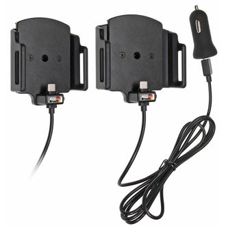 Brodit držiak do auta nastaviteľný s USB-C a nabíjaním z cig. zapaľovača/USB š. 62-77 mm, hr. 9-13
