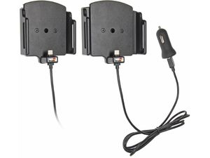 Brodit držiak do auta nastaviteľný s USB-C a nabíjaním z cig. zapaľovača/USB š.75-89 mm, hr. 6-10