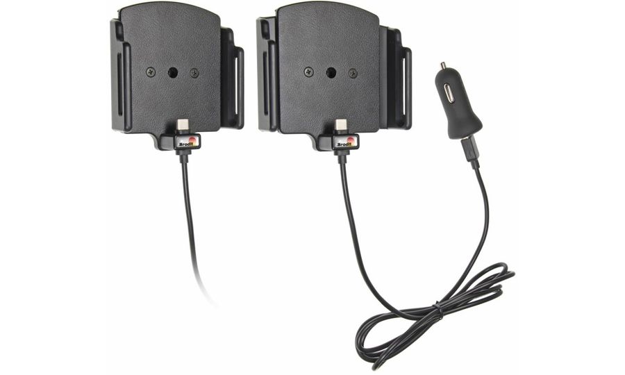 Brodit držiak do auta nastaviteľný s USB-C a nabíjaním z cig. zapaľovača/USB š.75-89 mm, hr. 6-10